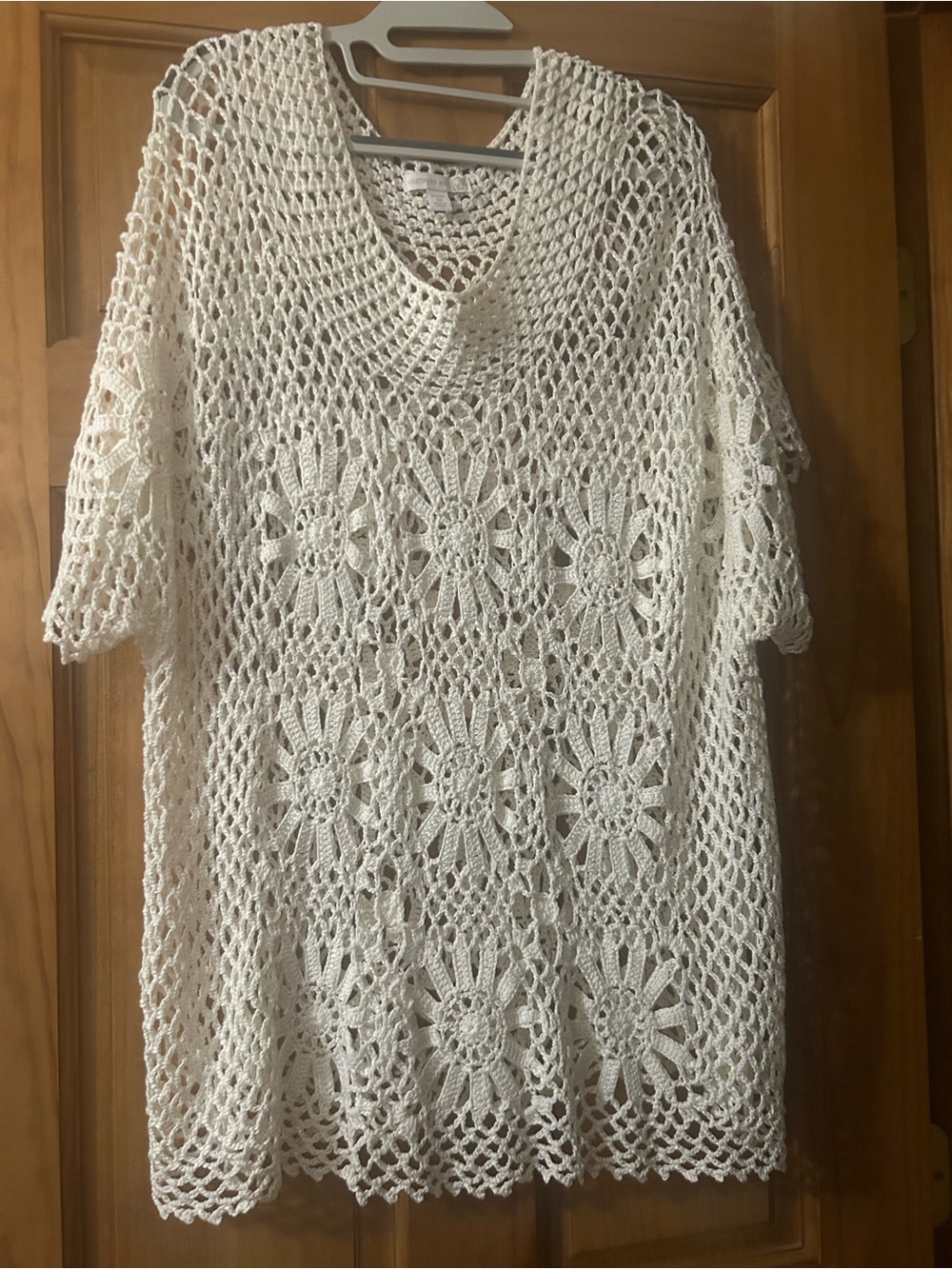 Westport Cream Crochet Open-Weave Top